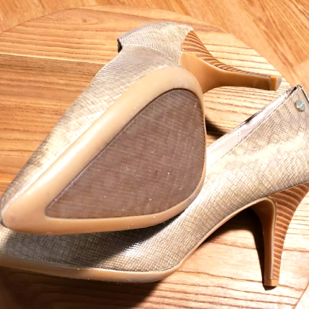 Calvin Klein snakeskin pumps